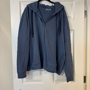 Zella Zip Up Hoodie, Blue Shadow Plus size 2X